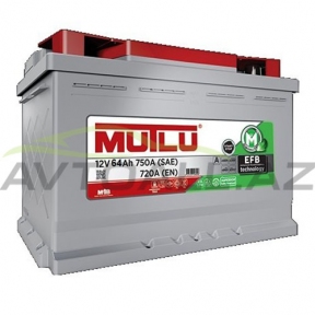 Mutlu Aku 64 Ah R+ EFB