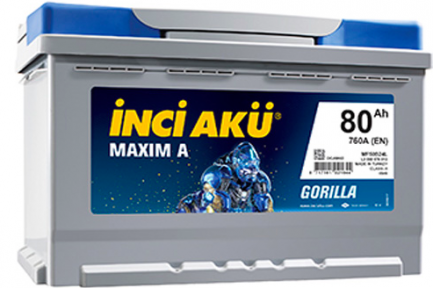 Inci Aku 80Ah FormulA MAXİMA GORİLLA R+